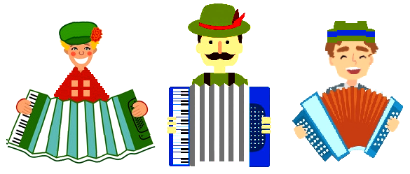 Cartoon of 3 accordion players