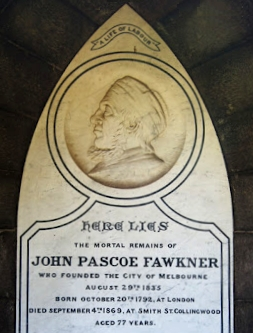 Grave Of Fawkner On Melbourne Cemetary