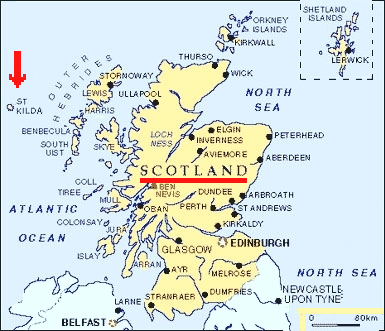 Scotland map St Kilda