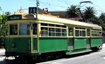 Melbourne tram green