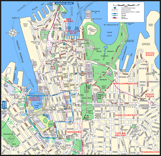 Sydney inner city map