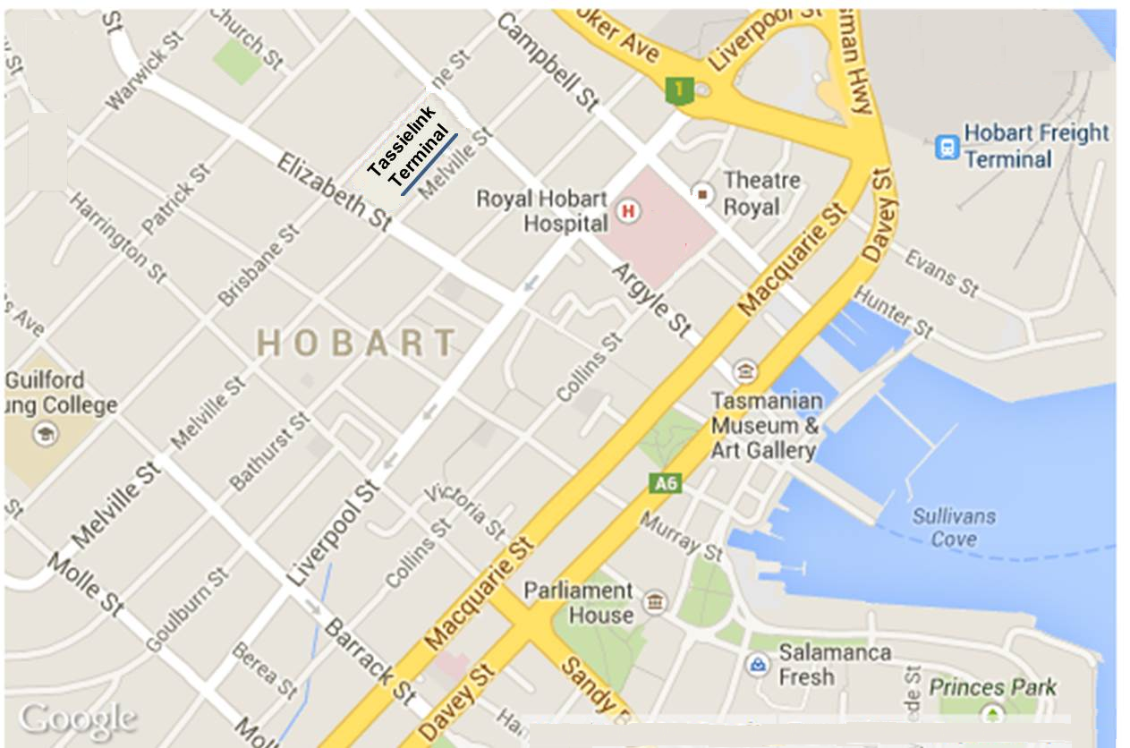 Hobart map