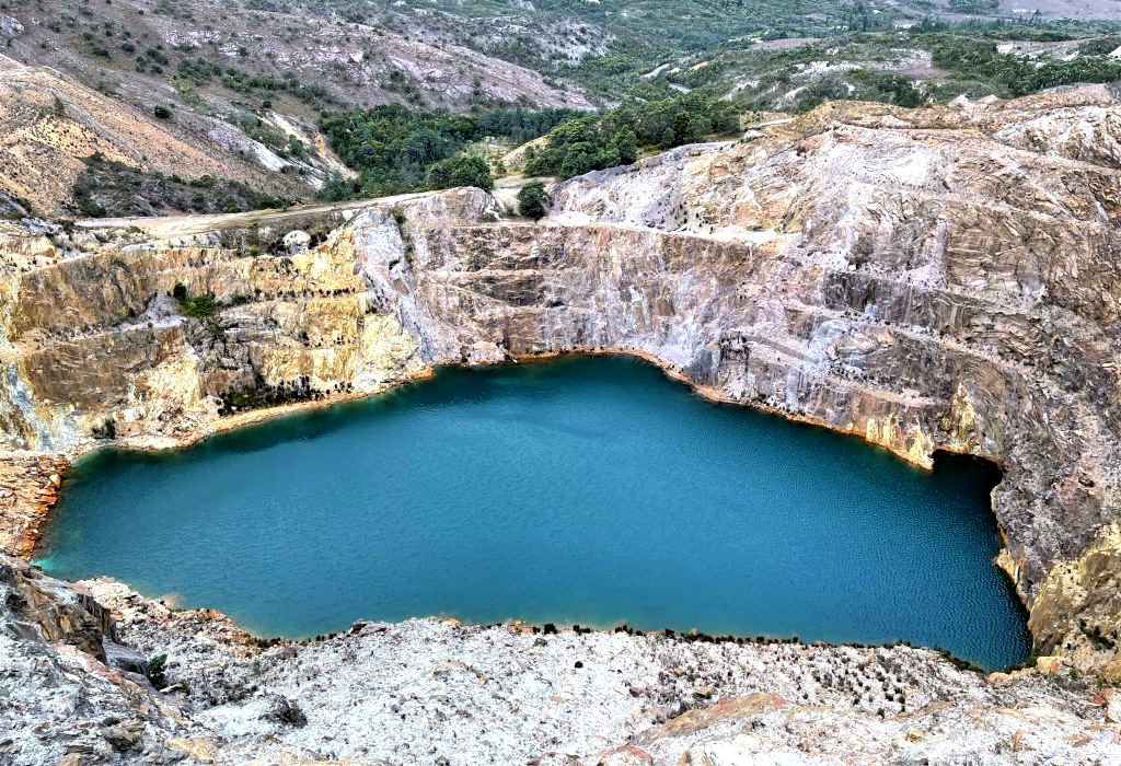 Lake in former mining area