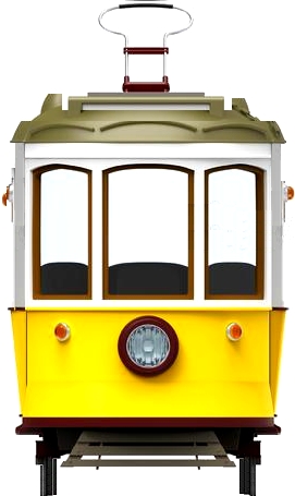Melbourne tram yellow design