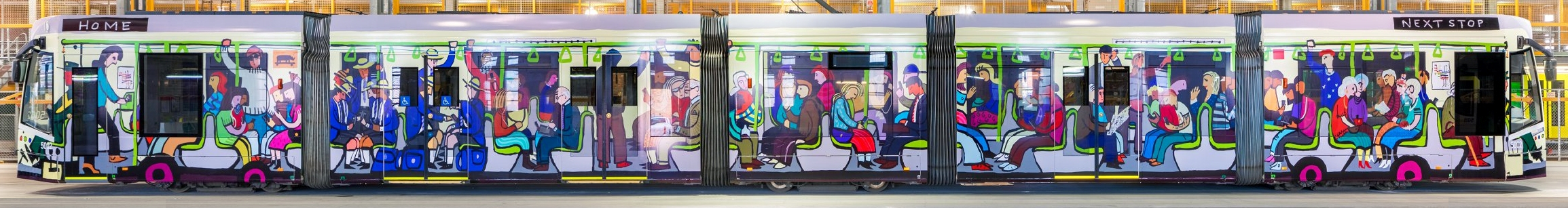 Melbourne painted tram