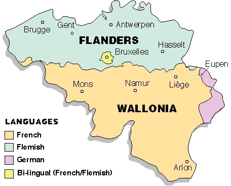 Belgium language map