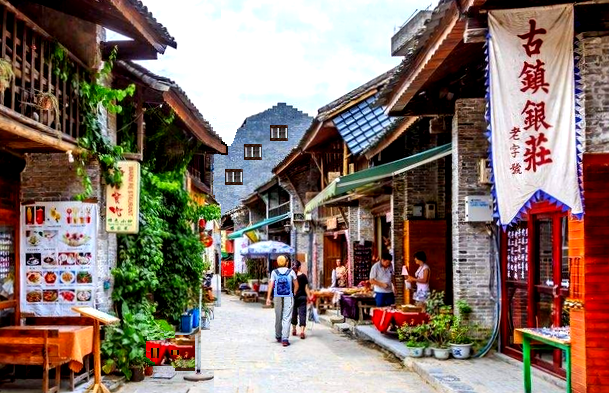 Old quarter with shops