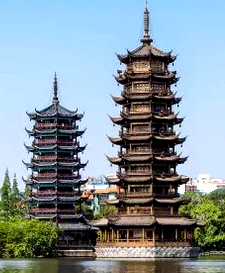 Guilin religious towers