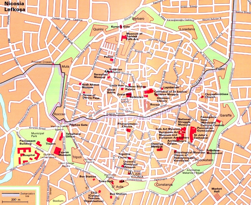 Nicosia map
