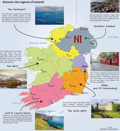 Ireland info map tourism