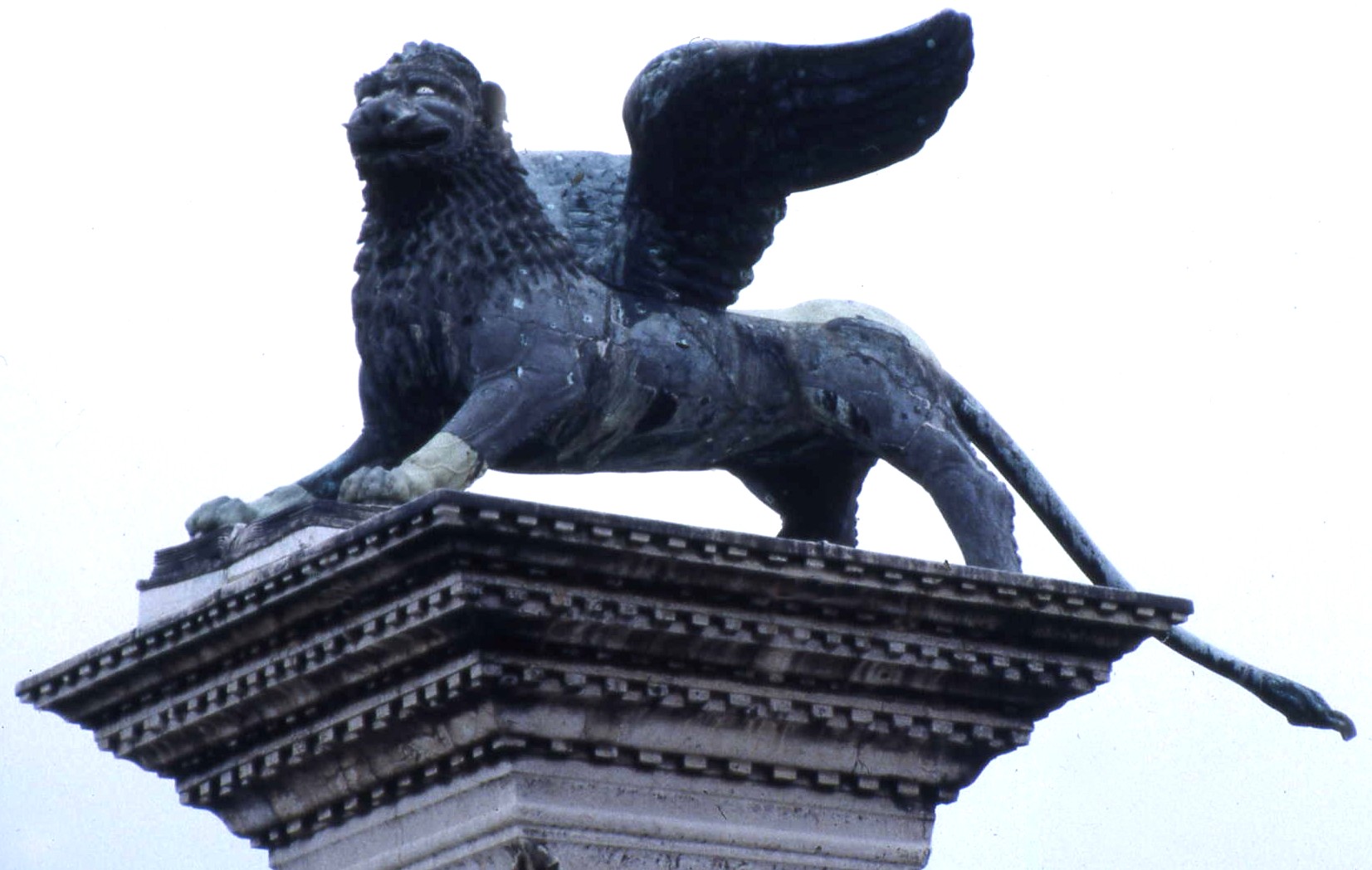Lion on top of statue