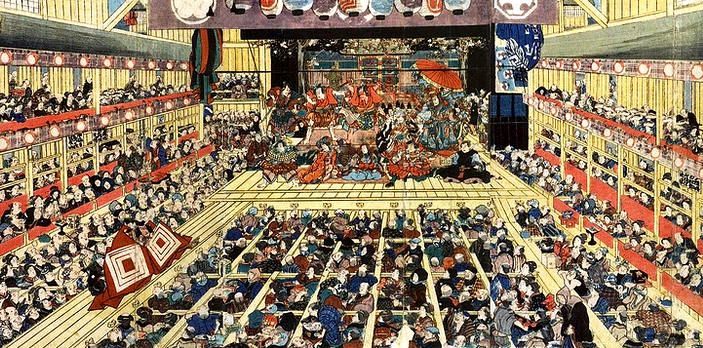 Kyoto painting of theatre
