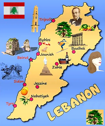 Lebanon sketch of attractions