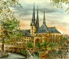 Luxembourg city painting