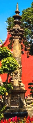 Christian column near Christian church