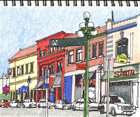Street view painting