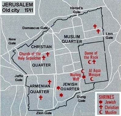 Jerusalem historic map