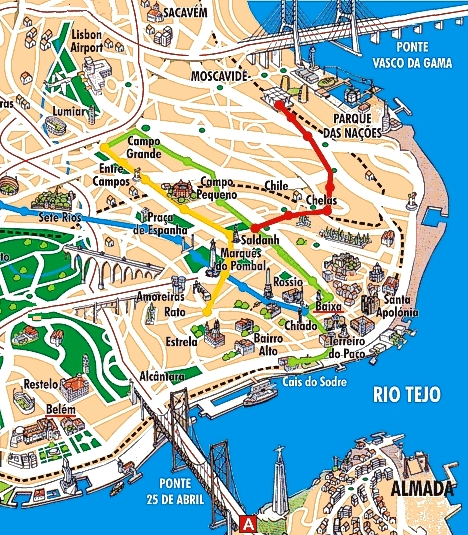 Lisbon city map