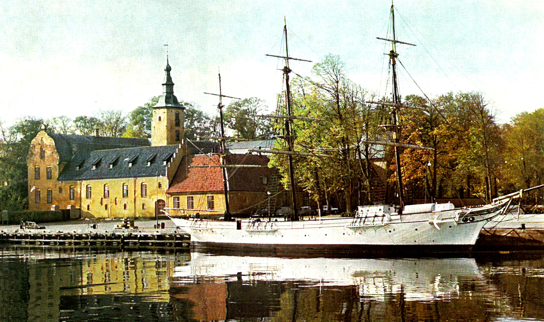 Halmstad castle and ship