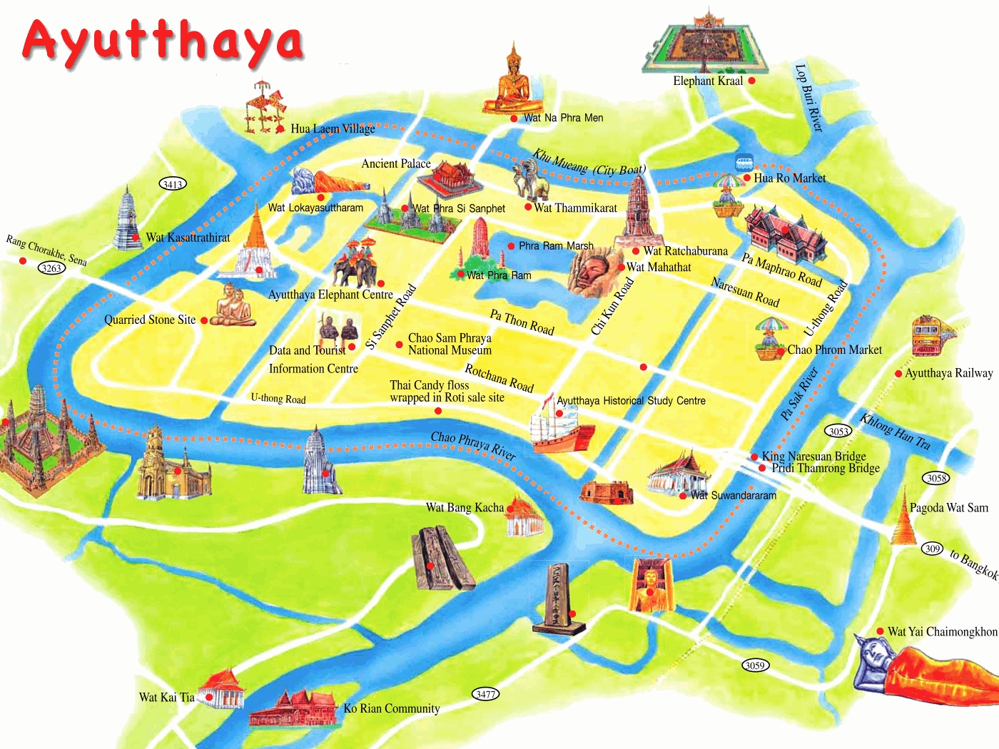 Ayutthaya map