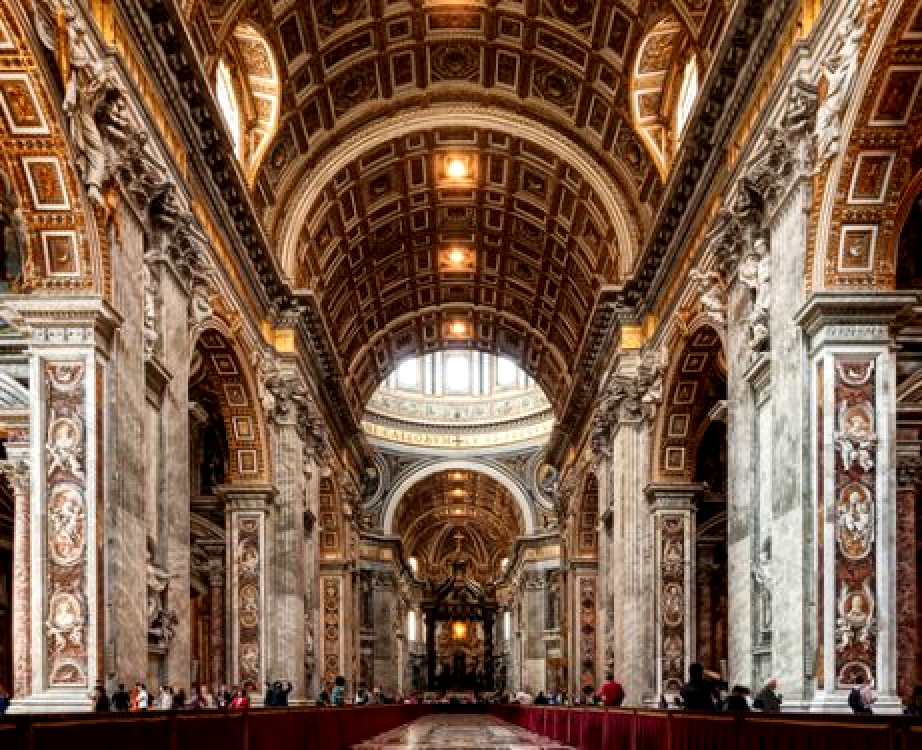 St Peter Basilica inside main view