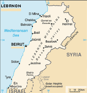 Map Lebanon