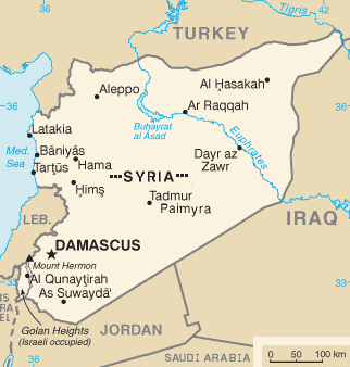 map Syria