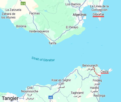 Map Gibraltar area